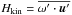 \hbox{$H_{\rm kin}=\mean{{\boldmath \omega^{\prime}}\cdot{\bm u^\prime}}$}