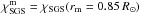 \hbox{$\chiSGSm=\chiSGS(r_{\rm m}=0.85\, R_\odot)$}