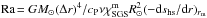 \hbox{$\Ra\!=GM_\odot(\Delta r)^4/c_{\rm P} \nu \chiSGSm R_\odot^2 (-{\rm d} s_{\rm hs}/{\rm d}r)_{r_{\rm m}}$}