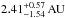 \hbox{$2.41^{+0.57}_{-1.54} \, \mathrm{AU}$}