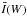 \hbox{$\bar{I}(W)$}