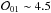 \hbox{$\mathcal{O}_{01} \sim 4.5$}