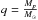 Mathematical equation: \hbox{$q = \frac {M_p} {M_{\odot}}$}