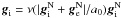 Mathematical equation: \hbox{$\vec{g}_{\rm i}=\nu(\vert\vec{g}^{\rm N}_{\rm i} + \vec{g}^{\rm N}_{\rm e}\vert /a_{0})\vec{g}^{\rm N}_{\rm i}$}