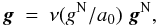 Mathematical equation: \begin{eqnarray} \label{a1} \vec{g}~=~\nu(g^{\rm N}/a_{0})~\vec{g}^{\rm N}, \end{eqnarray}