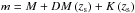 Mathematical equation: \hbox{$m = M + DM\left (z_{\rm s}\right ) + K\left (z_{\rm s}\right )$}