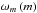 Mathematical equation: \hbox{$\omega_{m}\left (m\right )$}