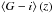Mathematical equation: \hbox{$\left <G-i\right >\left (z\right )$}