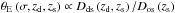 Mathematical equation: \hbox{$\theta_{\rm E}\left (\sigma, z_{\rm d},z_{\rm s}\right ) \propto D_{\rm ds}\left (z_{\rm d},z_{\rm s}\right )/D_{\rm os}\left (z_{\rm s}\right )$}