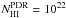 Mathematical equation: \hbox{$N^{\rm PDR}_{\rm HI} = 10^{22}$}