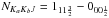 \hbox{$N_{K{_a}K{_b}J}=1_{11\frac{3}{2}}-0_{00\frac{1}{2}}$}