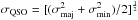 Mathematical equation: \hbox{$\sigma_{\rm QSO} = [ (\sigma^2_{\rm maj} + \sigma^2_{\rm min})/2]^\frac{1}{2}$}