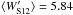 Mathematical equation: \hbox{$\langle W'_{\rm S12} \rangle = 5.84$}