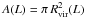 Mathematical equation: \hbox{$A(L)=\pi\,R_{\rm vir}^2(L)$}