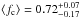 Mathematical equation: \hbox{$\langle f_{\rm c} \rangle=0.72^{+0.07}_{-0.17}$}