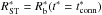 Mathematical equation: \hbox{$R^*_{\rm ST} = R^*_{\rm b}(t^* =t^{*}_{\rm conn})$}