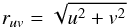 Mathematical equation: \appendix \setcounter{section}{2} \begin{equation} r_{uv}=\sqrt{u^2+v^2} \end{equation}