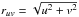 Mathematical equation: \hbox{$r_{uv} = \sqrt{u^2 + v^2}$}