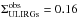 Mathematical equation: \hbox{$\rm\Sigma_{\rm ULIRGs}^{\rm obs}=0.16$}