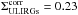 Mathematical equation: \hbox{$\rm\Sigma_{\rm ULIRGs}^{\rm corr}=0.23$}