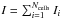 Mathematical equation: \hbox{$I = \sum_{i=1}^{N_\mathrm{cells}} I_i$}