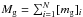 Mathematical equation: \hbox{$M_{\rm g} = \sum_{i=1}^N [m_{\rm g}]_{i}$}