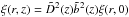 Mathematical equation: \hbox{$\xi(r,z)= {\tilde D}^2(z) {\tilde b^2}(z) \xi(r,0)$}