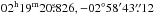 Mathematical equation: \hbox{$02^{\rm h}19^{\rm m}20{\fs}826, -02{\degr}58{\arcmin}43{\farcs}12$}