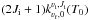 Mathematical equation: \hbox{$(2J_{\rm i}+1) k^{{\varv}_{\rm i},J_{\rm i}}_{{\varv}_{\rm f},0} (T_0)$}
