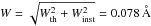 Mathematical equation: \hbox{$W=\sqrt{W_{\rm th}^2 + W_{\rm inst}^2}=0.078\,\AA\,$}