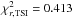 Mathematical equation: \hbox{$\chi_{r, {\rm TSI}}^{2} = 0.413$}