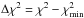 Mathematical equation: \hbox{$\Delta\chi^2 = \chi^2 - \chi_{\min}^2$}