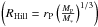 Mathematical equation: \hbox{$\left(R_{\rm Hill} = r_{\rm P} \left( \frac{M_{\rm P}}{M_{*}}\right)^{1/3}\right)$}