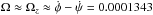 Mathematical equation: \hbox{$\Omega \approx \Omega_z \approx \dot{\phi}-\dot{\psi} = 0.0001343$}