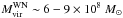 Mathematical equation: \hbox{$M_{\rm vir}^{\rm WN}\sim6-9\times10^8~M_\odot$}