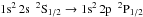 Mathematical equation: \hbox{$\rm 1s^2\, 2s\, \hspace{0.1 cm} ^2S_{1/2}\rightarrow 1s^2\, 2p\, \hspace{0.1 cm} ^2P_{1/2}$}
