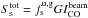 Mathematical equation: \hbox{$S^{\rm tot}_{\rm s} = f_{\rm s}^{\rm u,g} G I_{\rm CO}^{\rm beam}$}