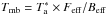 Mathematical equation: \hbox{$T_{\rm mb} = T_{\rm a}^* \times F_{\rm eff}/B_{\rm eff}$}