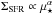 Mathematical equation: \hbox{$\Sigma_{\rm SFR} \propto \mu_\star^\alpha$}