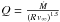 Mathematical equation: \hbox{$Q=\frac{\dot{M}}{\left( R\,v_{\infty} \right)^{1.5}}$}