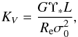 Mathematical equation: \begin{equation} K_V=\frac{G\Upsilon_*L}{R_{\rm e}\sigma_0^2}, \end{equation}