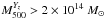 Mathematical equation: \hbox{$M_{500}^{Y_z} > 2 \times 10^{14}~M_{\odot}$}