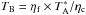 Mathematical equation: \hbox{$T_{\rm B}=\eta_{\rm f}\times T_{\rm A}^{*}/\eta_{\rm c}$}