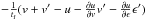 Mathematical equation: \hbox{$-\frac{1}{t_{\rm f}}(v + v' -u -\frac{\partial u}{\partial v} v' -\frac{\partial u}{\partial \epsilon} \epsilon')$}