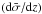 Mathematical equation: \hbox{$({\rm d} \bar{\sigma}/{\rm d}z)$}
