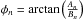 Mathematical equation: \hbox{$\phi_{n} = \arctan \left(\frac{A_{n}}{B_{n}}\right)$}
