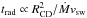 Mathematical equation: \hbox{$t_{\rm rad}\propto R_{\rm CD}^2/\dot{M}v_{\rm sw}$}