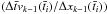 Mathematical equation: \hbox{$(\Delta\bar{t} v_{k-1}(\bar{t}_i)/\Delta x_{k-1}(\bar{t}_i))$}