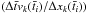 Mathematical equation: \hbox{$(\Delta\bar{t} v_{k}(\bar{t}_i)/\Delta x_{k}(\bar{t}_i))$}