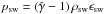 Mathematical equation: \hbox{$p_{\rm sw} = \left(\hat\gamma-1\right)\rho_{\rm sw}\epsilon_{\rm sw}$}